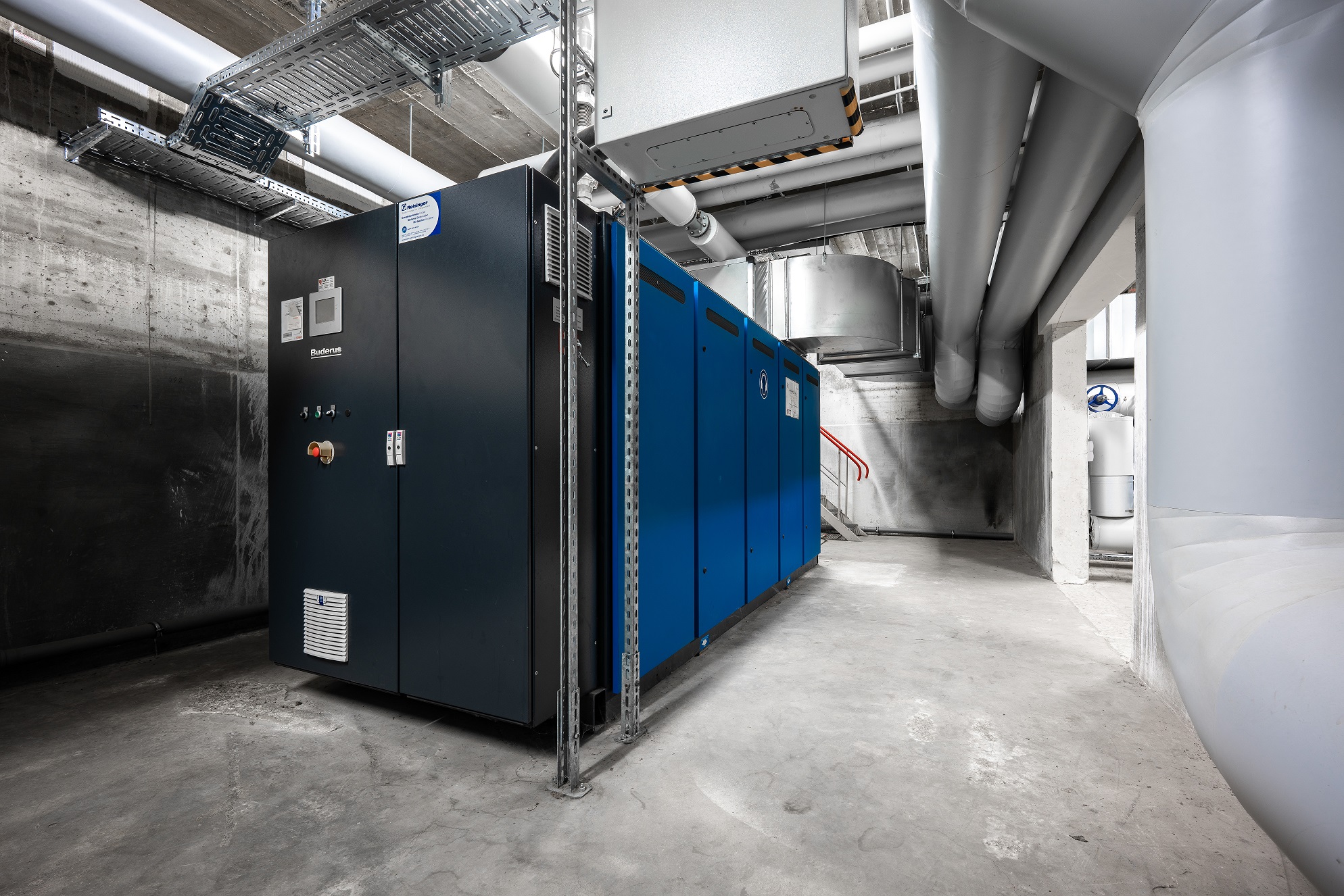 Ein Blockheizkraftwerk in Burghausen.